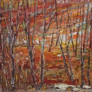 Anna Badar Halesworth. Dusk Dunwich Forest Mixed media